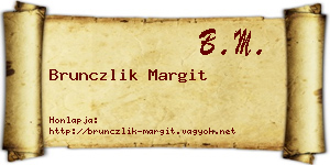 Brunczlik Margit névjegykártya